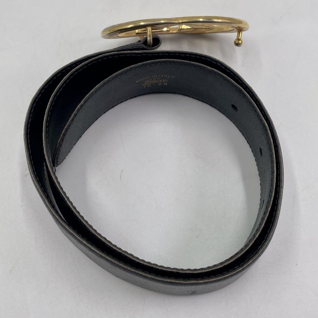 ✨高級✨GUCCI ベルト　インターロッキング　ゴールドバックル　70/28