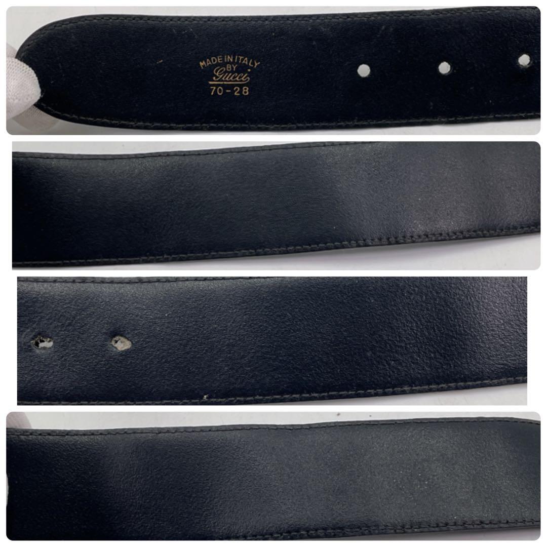 ✨高級✨GUCCI ベルト　インターロッキング　ゴールドバックル　70/28