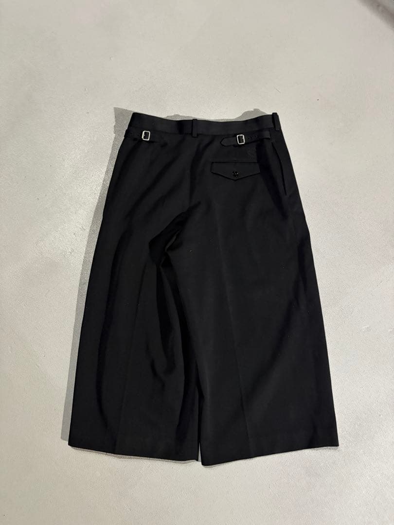 パンツ LOEWE super wide wool slacks black