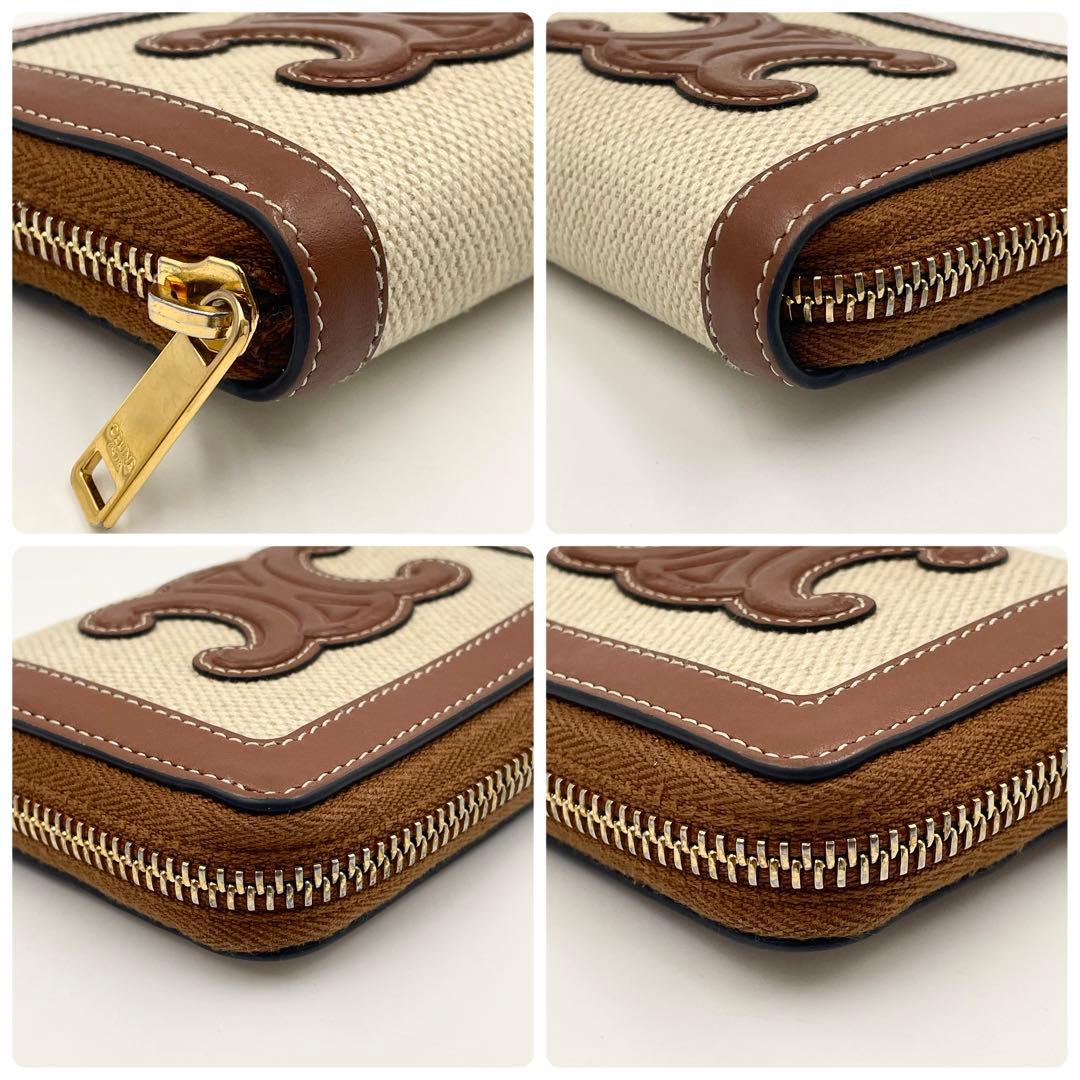 CELINE セリーヌ キュイル トリオンフ コンパクト ジップウォレット箱付き