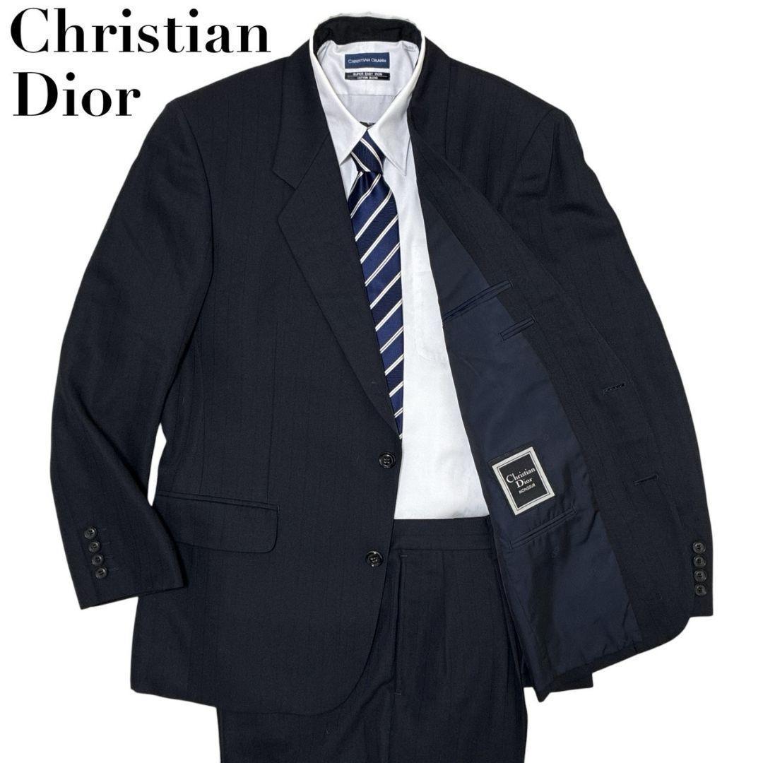 極美品✨Christian Dior セットアップ 高級スーツ上下 紺 ビジネス