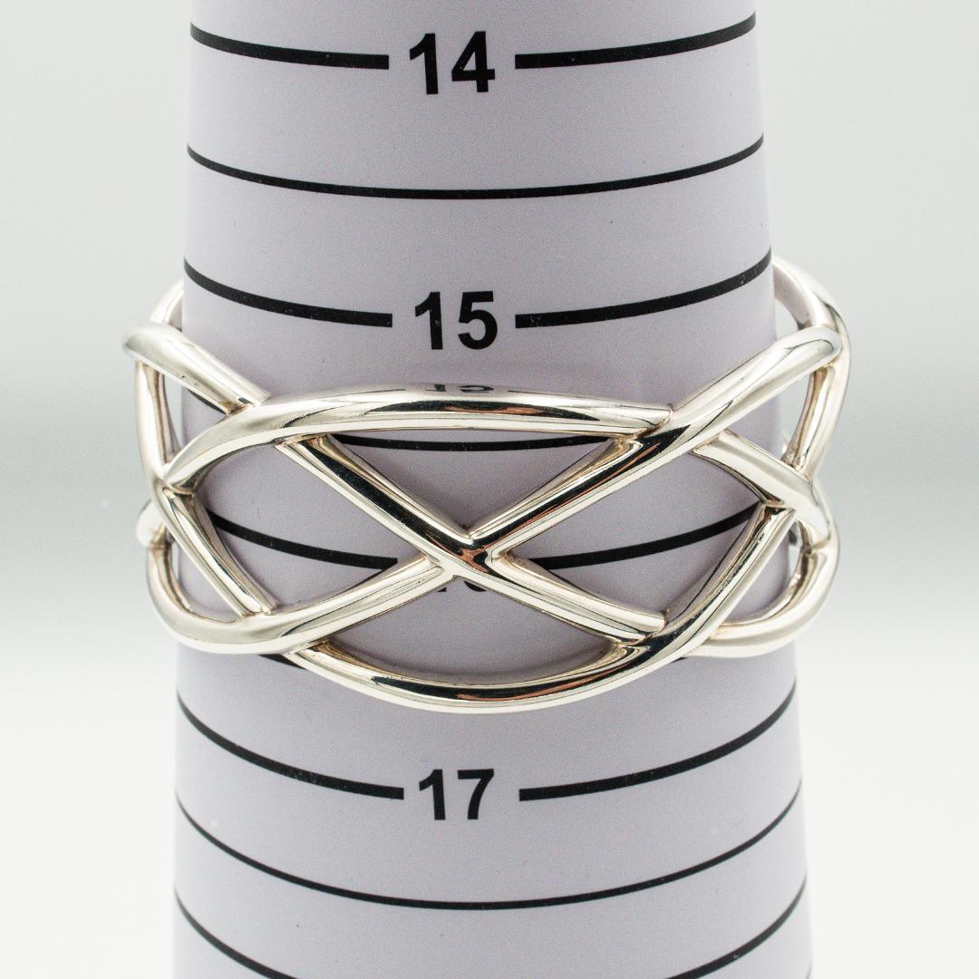 ティファニー ケルティック ノット ワイド カフ バングル シルバー