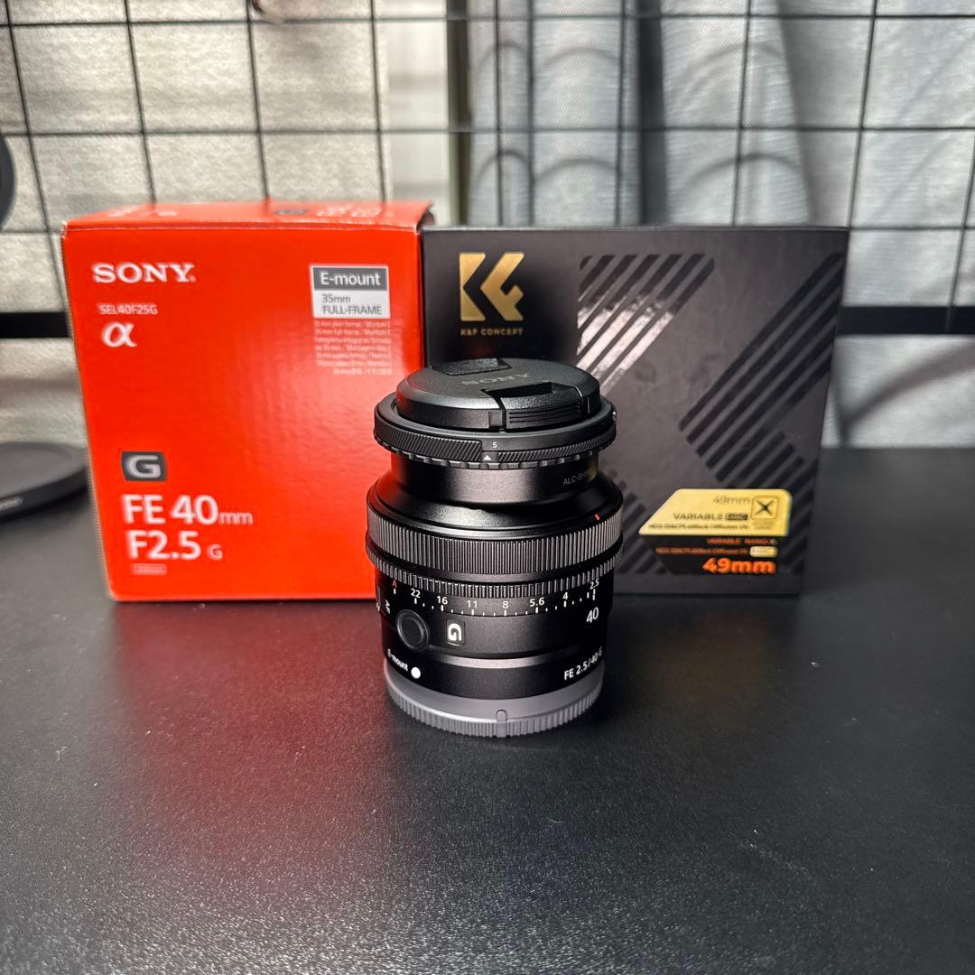 SONY FE 40mm f2.5 G フィルター付き
