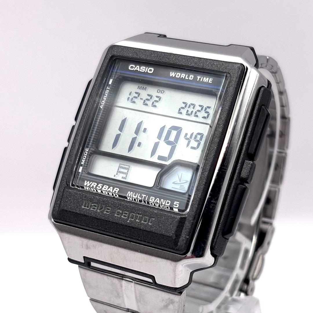 CASIO ウェーセプター デジタル スクエア メンズ 腕時計 稼働品 新品電池