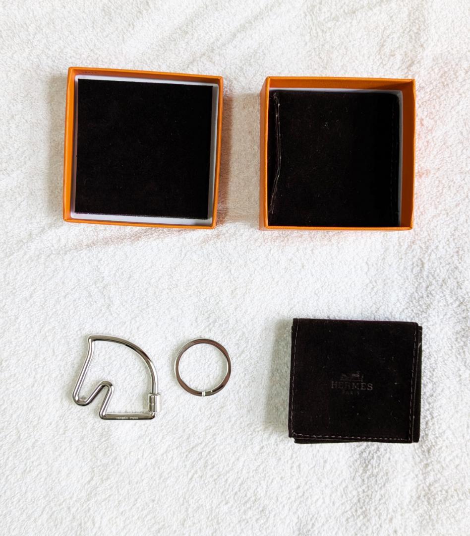 【極美品】エルメス シュヴァル キーリング HERMES 馬 カデナ ホース