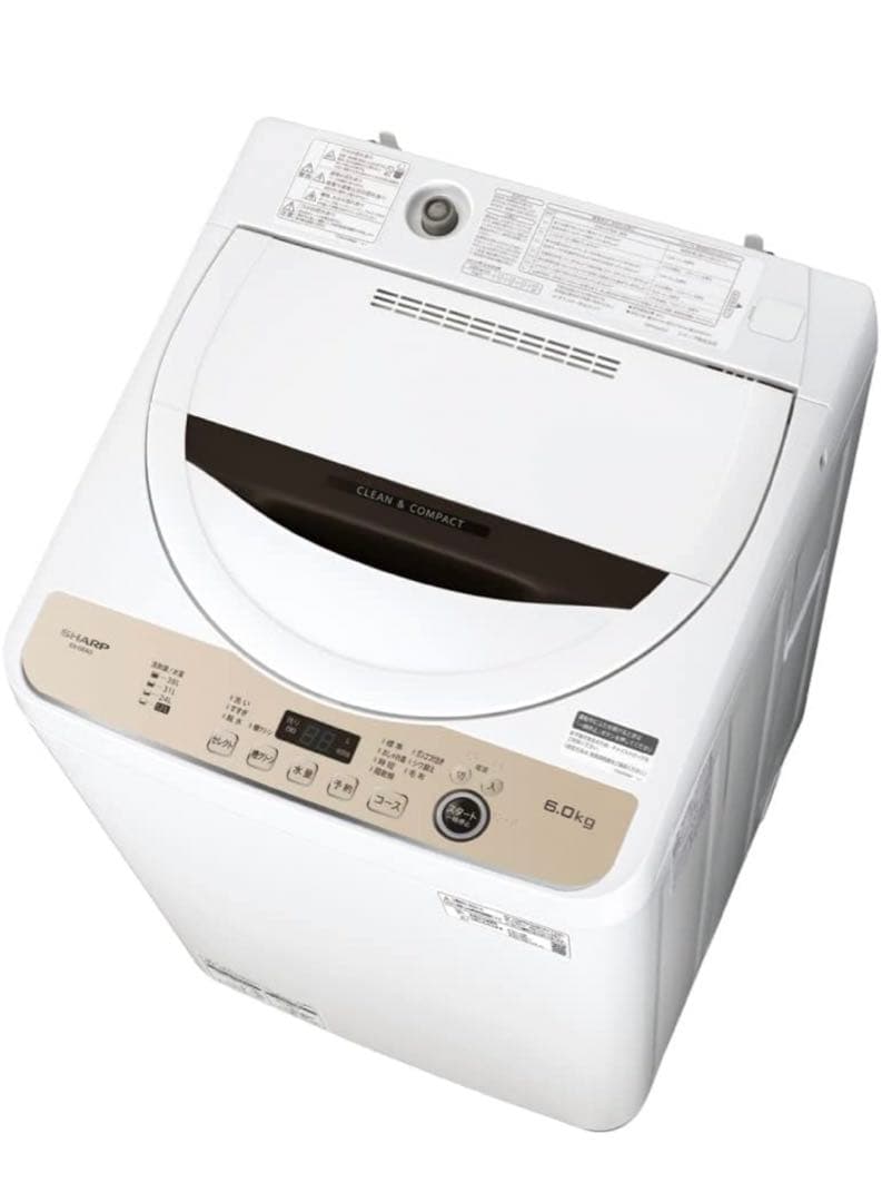 最終価格！超美品！シャープ 穴なし槽 全自動洗濯機 ES-GE6G-T