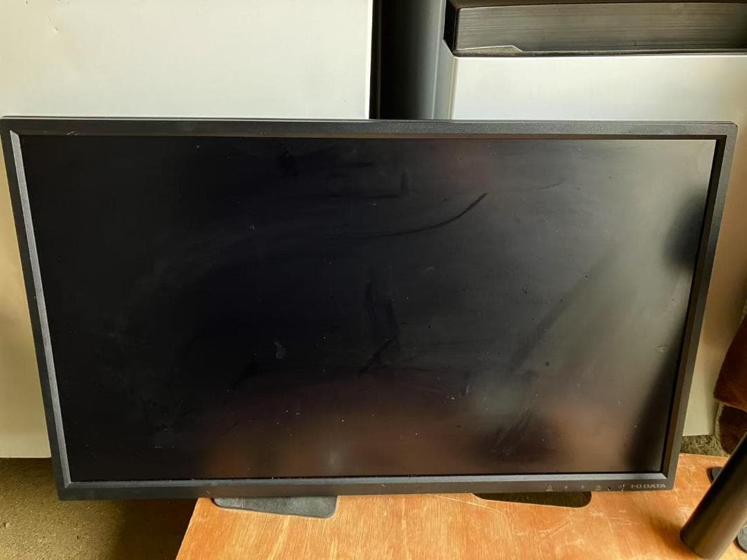 JC106-双 IODATA KH245V ブラック、モニター用ダブルアーム付