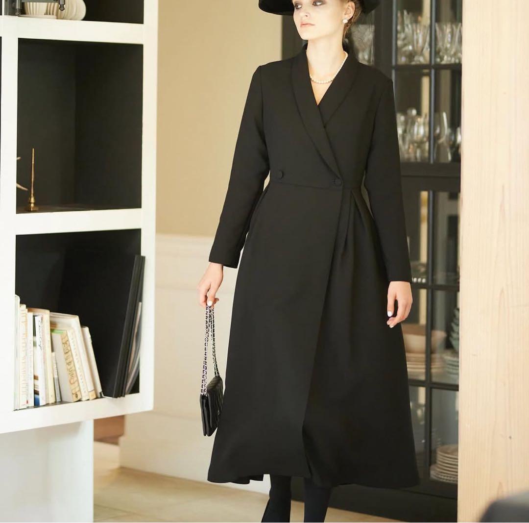 【未使用】ツルバイマリコオイカワ ブラックフォーマル Acacia 黒ワンピース