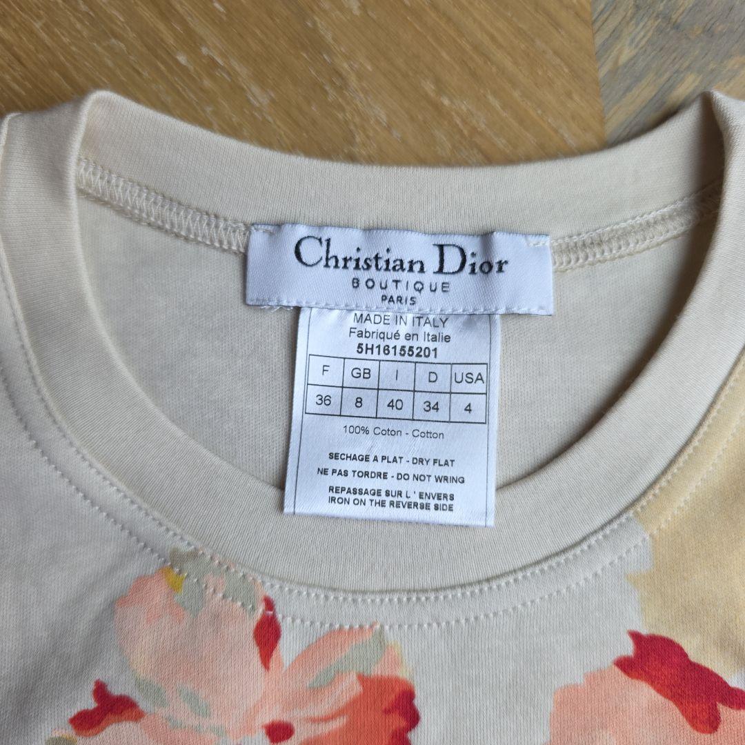 美品‼️ Cristian Dior 半袖シャツ　花柄　ロゴプリント　y16