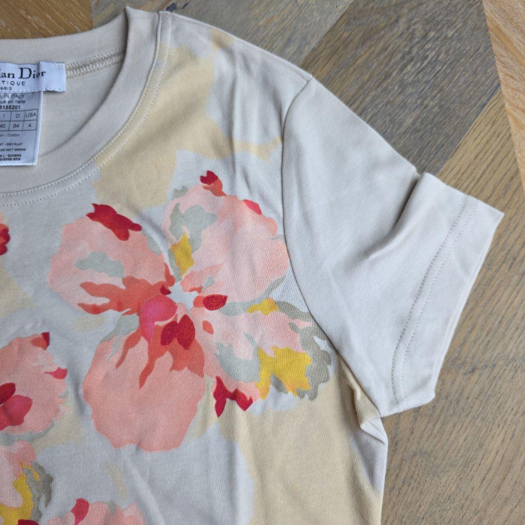 美品‼️ Cristian Dior 半袖シャツ　花柄　ロゴプリント　y16