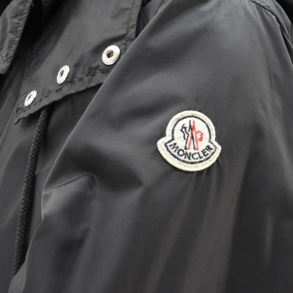 レア品◇モンクレール◇ナイロンフーディコート◇2(L)◇ブラック◇