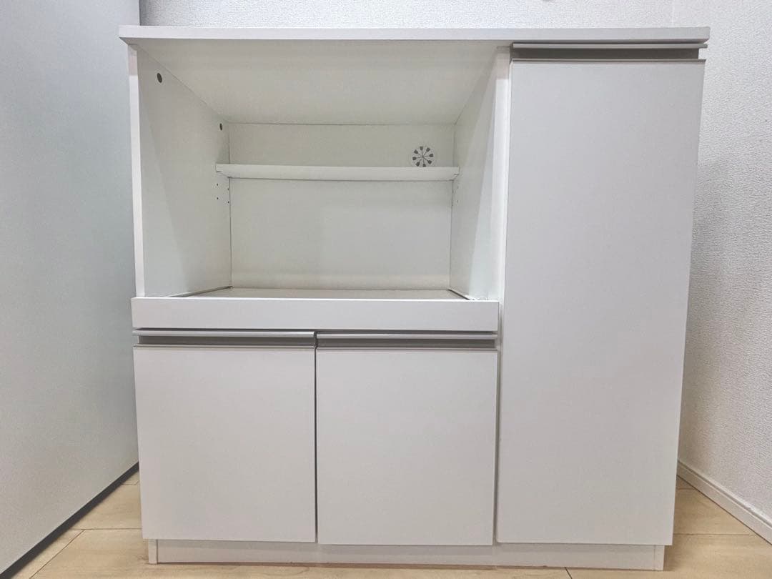 【送料込み】ニトリ レンジ台 RE9090 食器棚 キッチン収納 ホワイト幅90