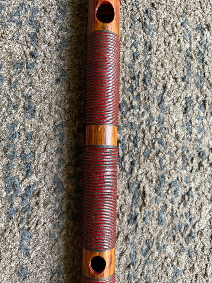 篠笛　蘭情管　唄用（ドレミ）朱総藤巻 七本調子