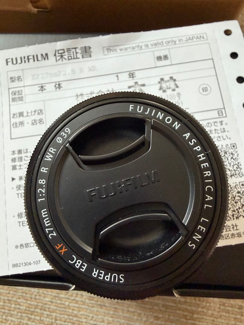 FUJIFIL XF 27mm F2.8 R WR レンズ