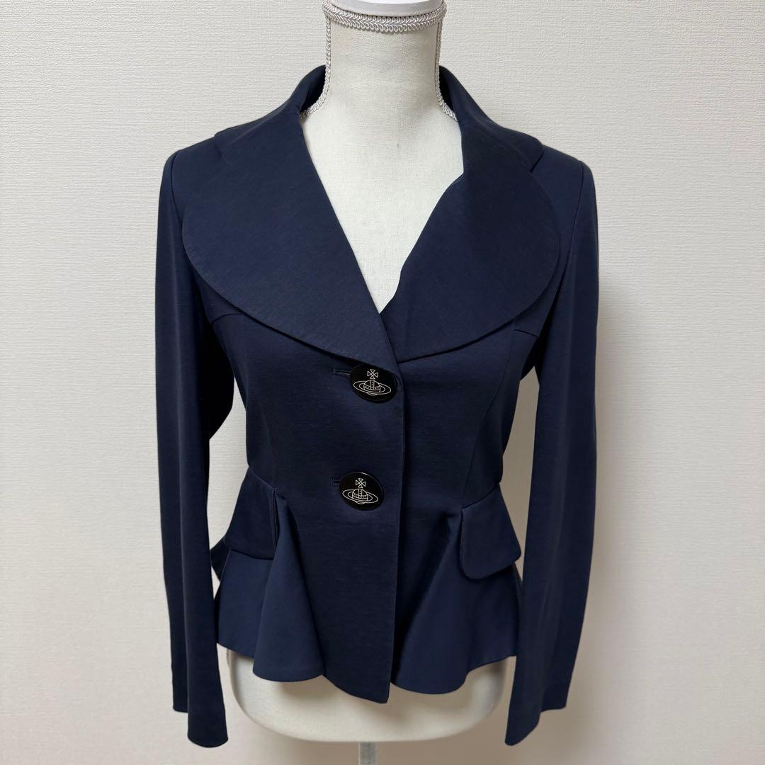 ヴィヴィアンウエストウッドレッドレーベル　ラブジャケット　オーブ釦　ネイビー　M