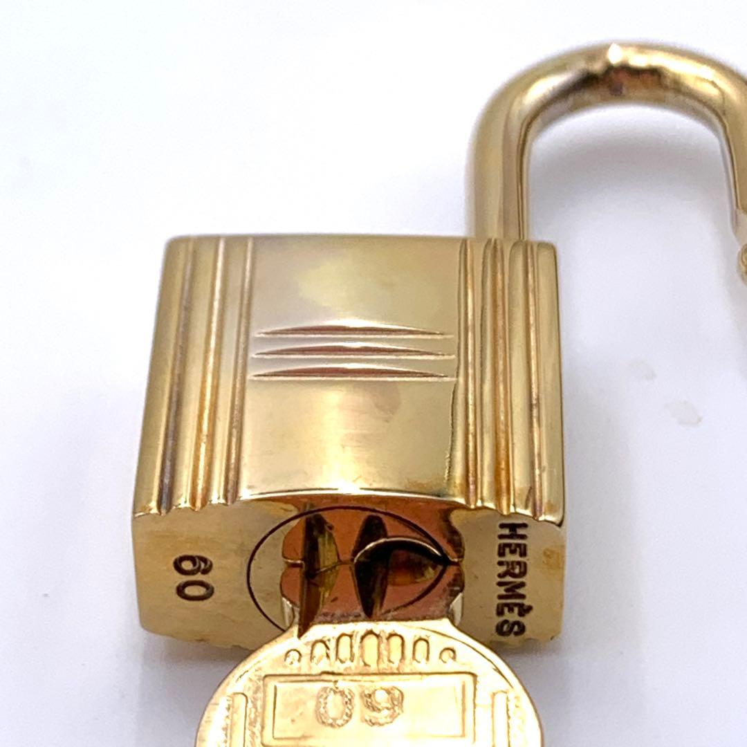 HERMES エルメス カデナ 60番 ゴールド 24Kメッキ 鍵付き 南京錠