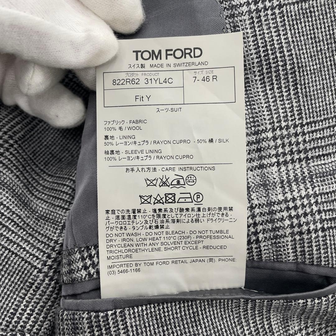 L*9様 TOM FORD FIT-Y 3ピース グレンチェック 純正ハンガー付