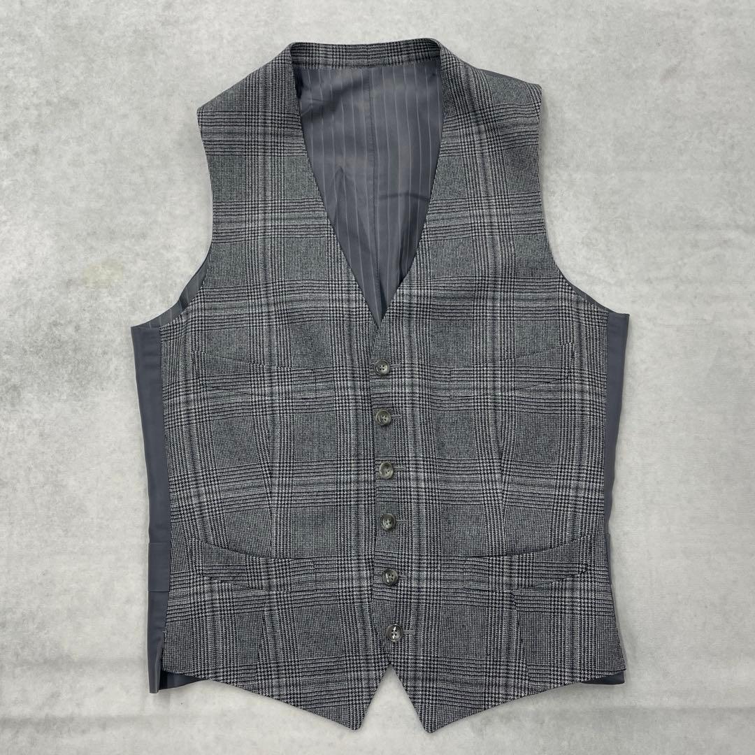 L*9様 TOM FORD FIT-Y 3ピース グレンチェック 純正ハンガー付