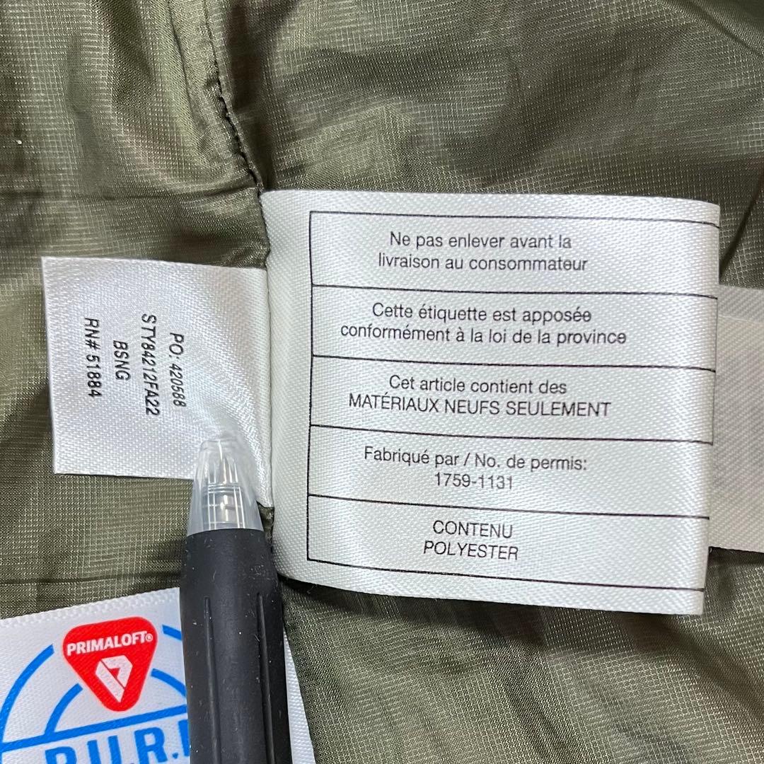 【美品】パタゴニア ナノパフジャケット ベイシングリーン オリーブ プリマロフト