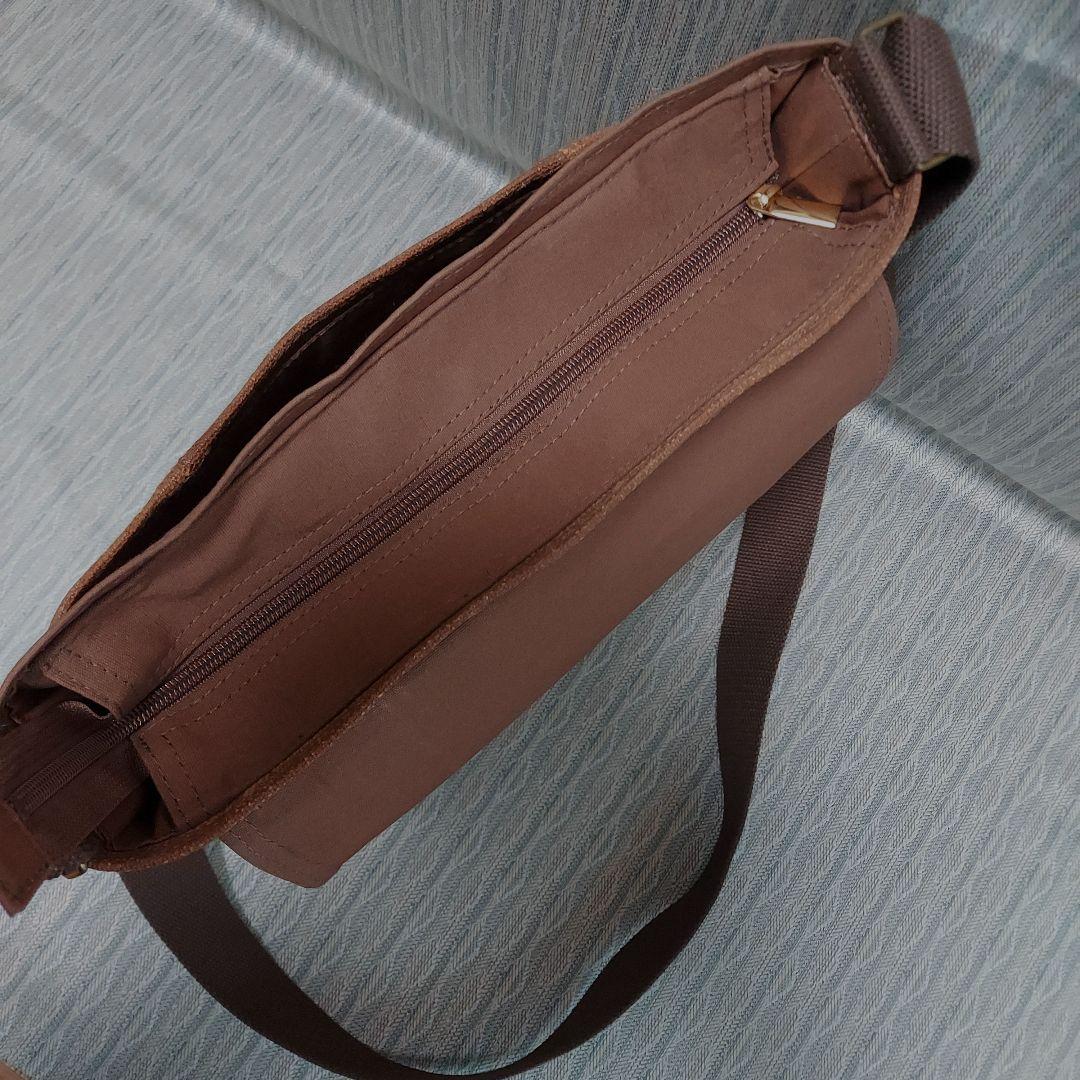 柿渋染め酒袋のサコッシュバッグ(蓋付きマグネットタイプ)