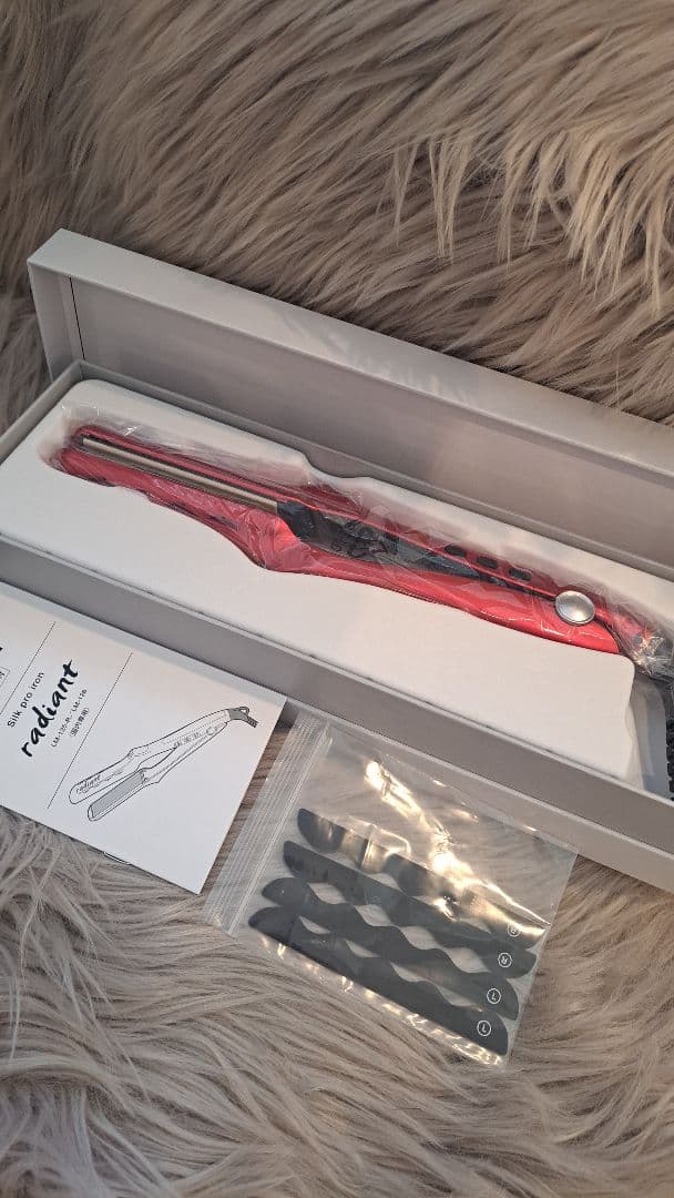 radiant ストレートヘアアイロン レッド２８ミリ