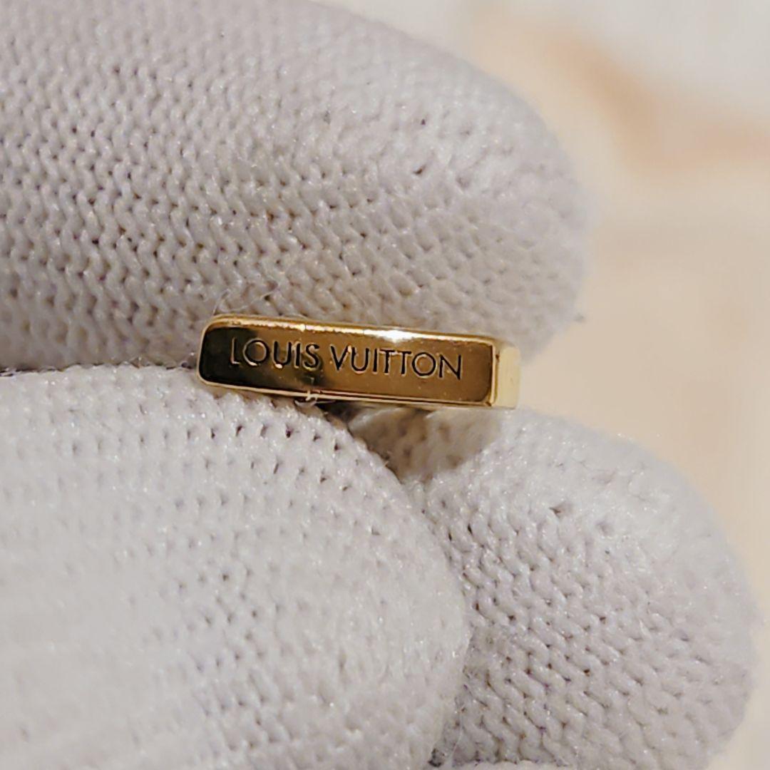 美品 ルイヴィトン ピアス LVロゴ ゴールド M00610 金