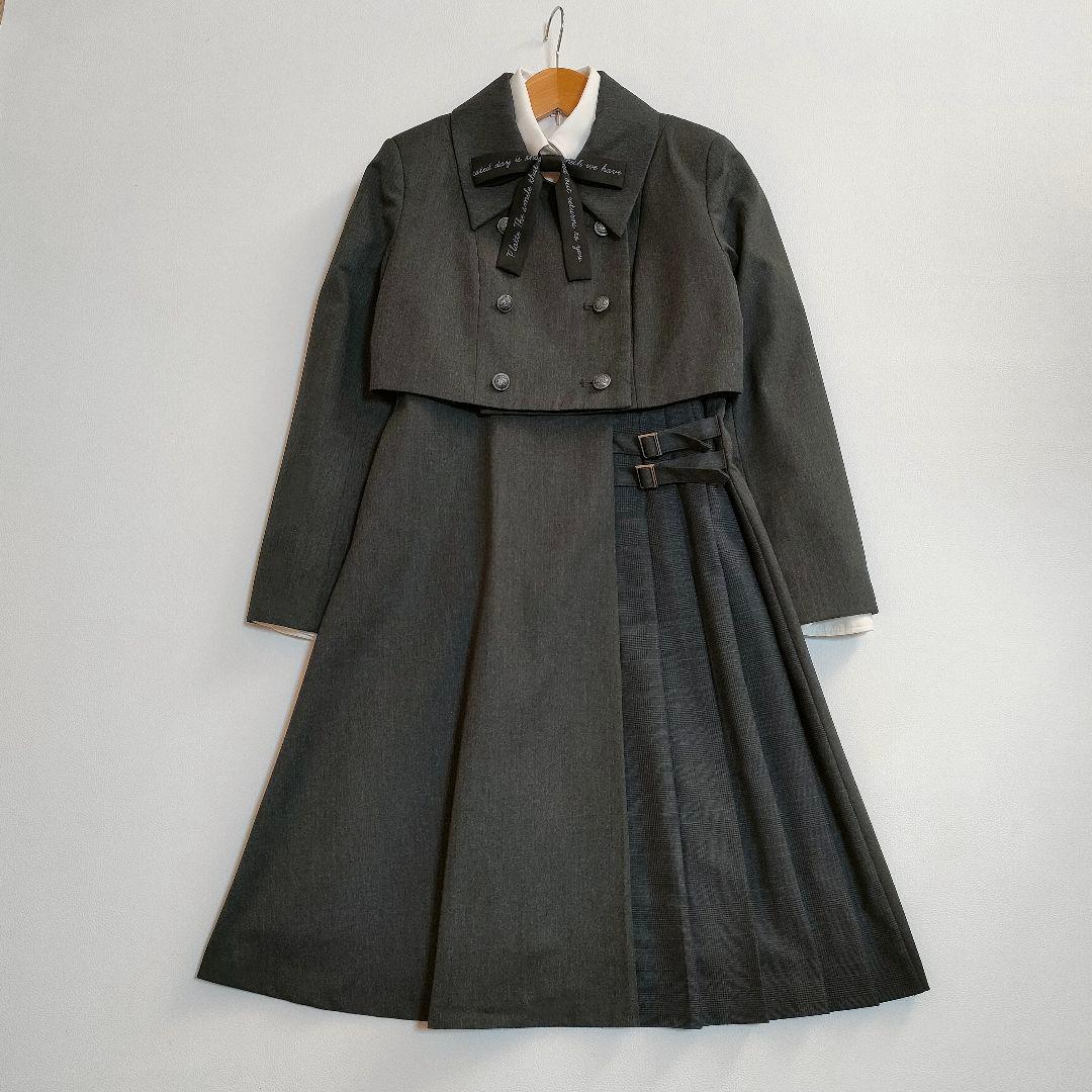 【美品】arisana フォーマルスーツ4点セット　卒服　150 グレー
