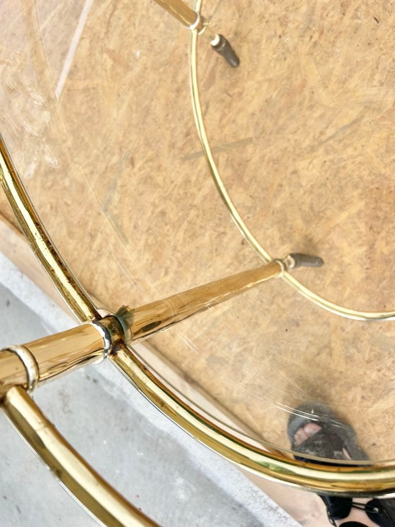 585 ヨーロピアン キッチンワゴン アンティーク　クラシック 重厚 真鍮風　a