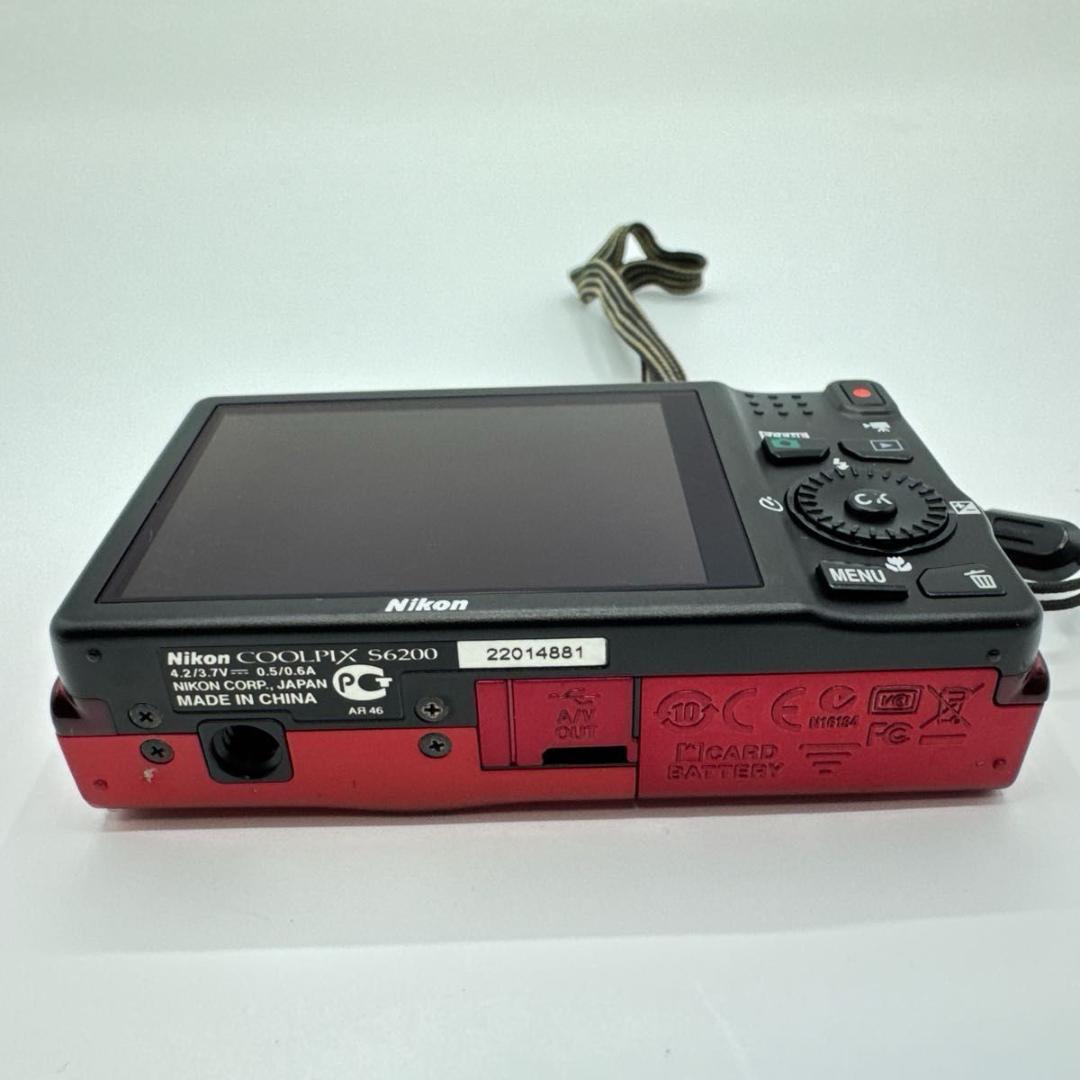 COOLPIX S6200 レッド コンパクトデジタルカメラ NIKON