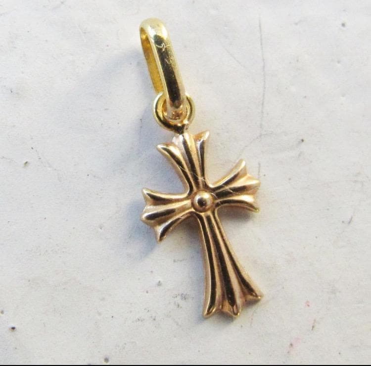 SALE☆K18 クロス ネックレス トップ 18K 刻印 18金 新品 未使用