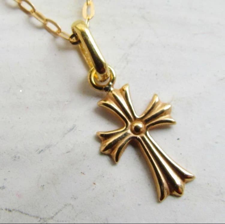 SALE☆K18 クロス ネックレス トップ 18K 刻印 18金 新品 未使用