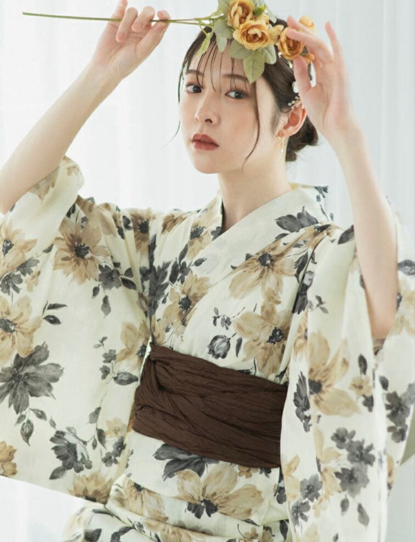 セレン(CELEN)浴衣4点セット 色香花