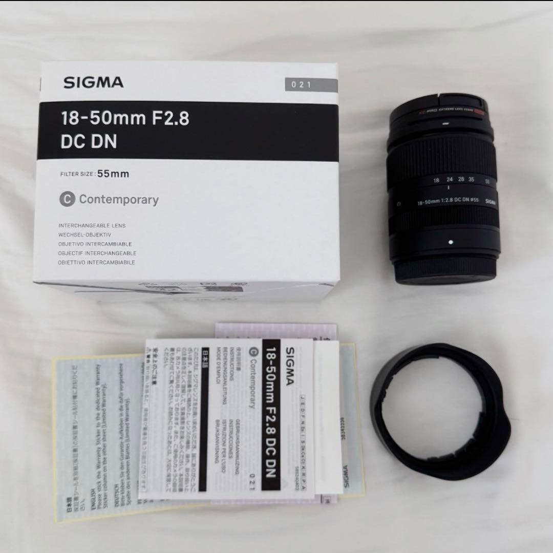 美品 SIGMA レンズガード付 18-50mm F2.8 DCDN Xマウント