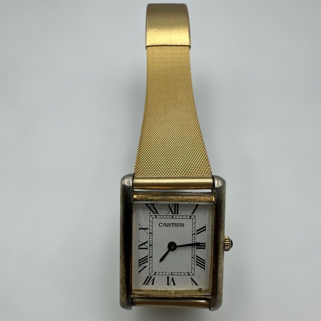 ②Cartier ゴールドメッシュバンド 時計