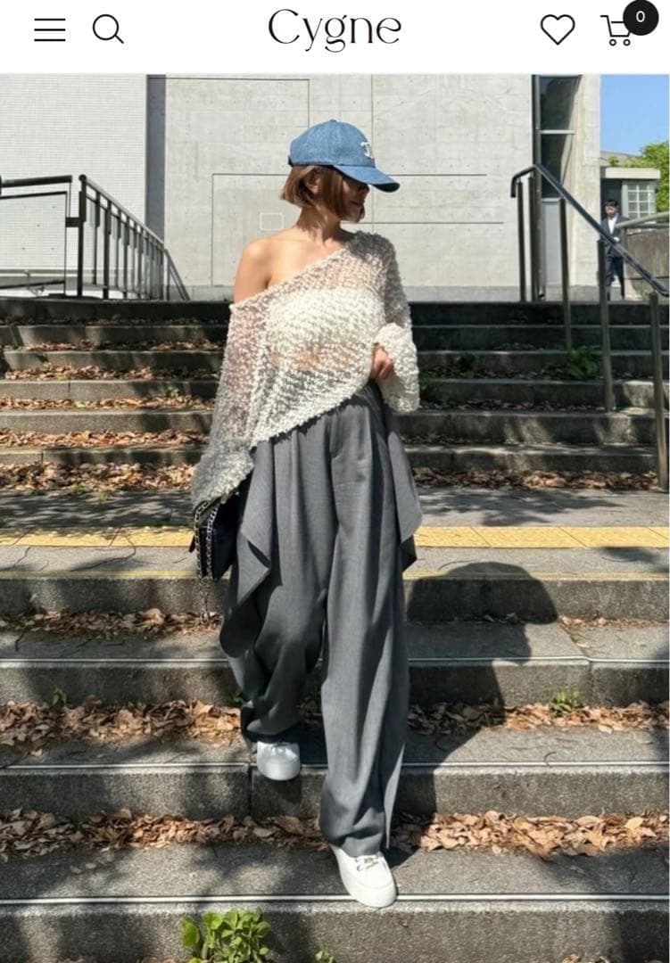 未使用タグ＊cygne サイドフレアパンツ Ron シーニュ　SIZE0