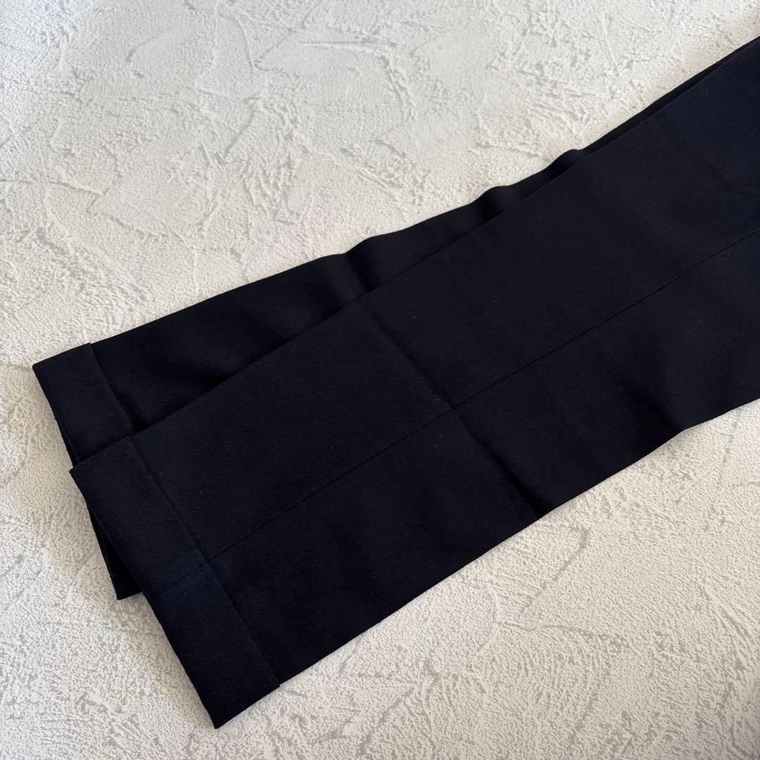 【新品未使用品】48 濃紺 ビームスF ウールフラノ 1プリーツスラックス