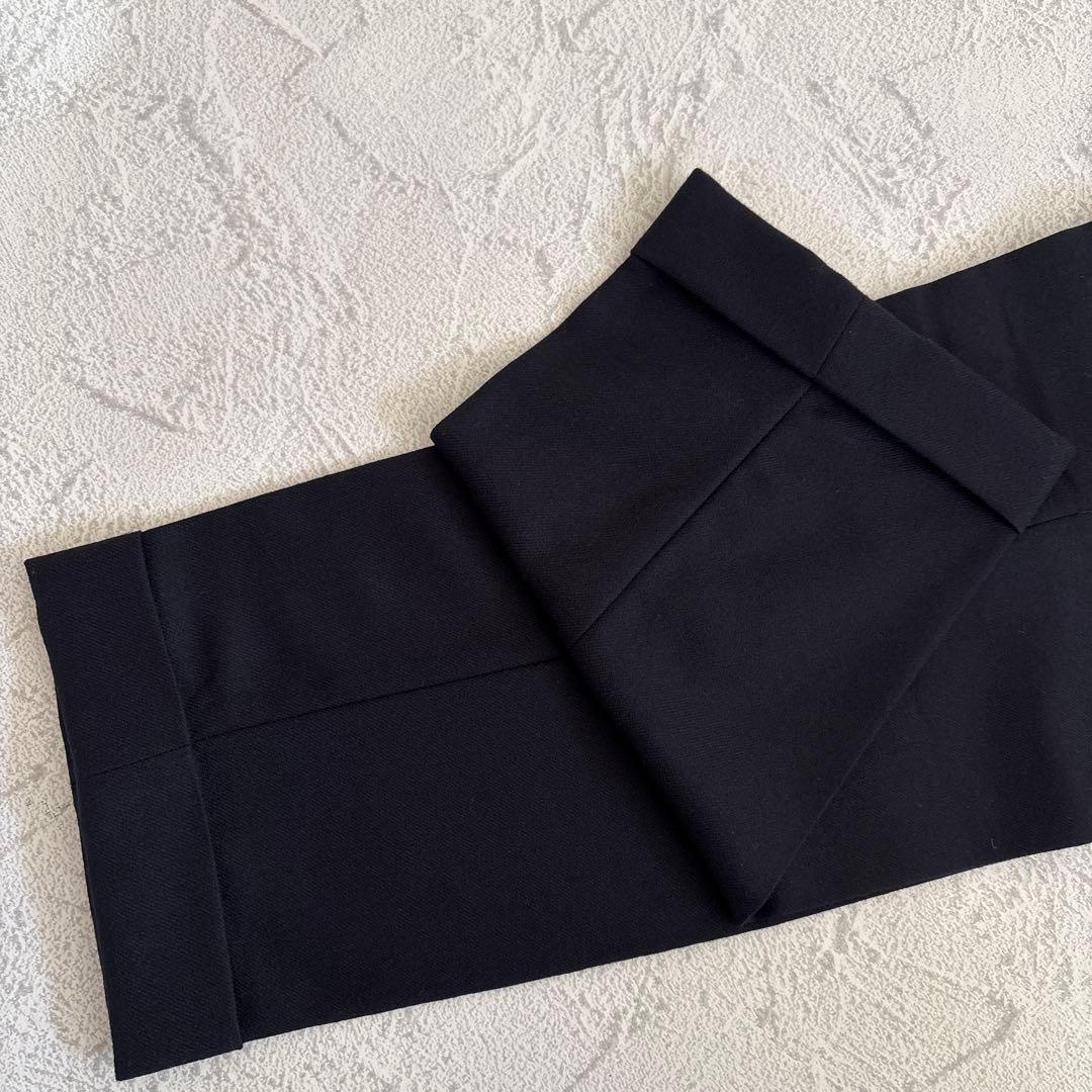 【新品未使用品】48 濃紺 ビームスF ウールフラノ 1プリーツスラックス