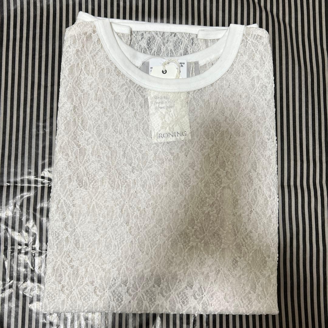 フレームワーク　IRONING flower lace ロングスリーブ