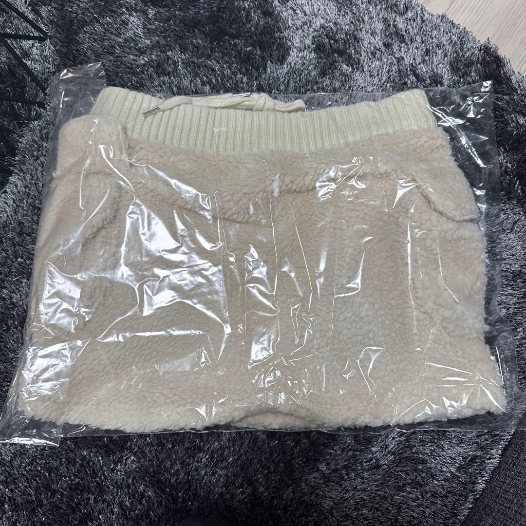 パンツ andmary Fluffy zip up jacket mini skirt