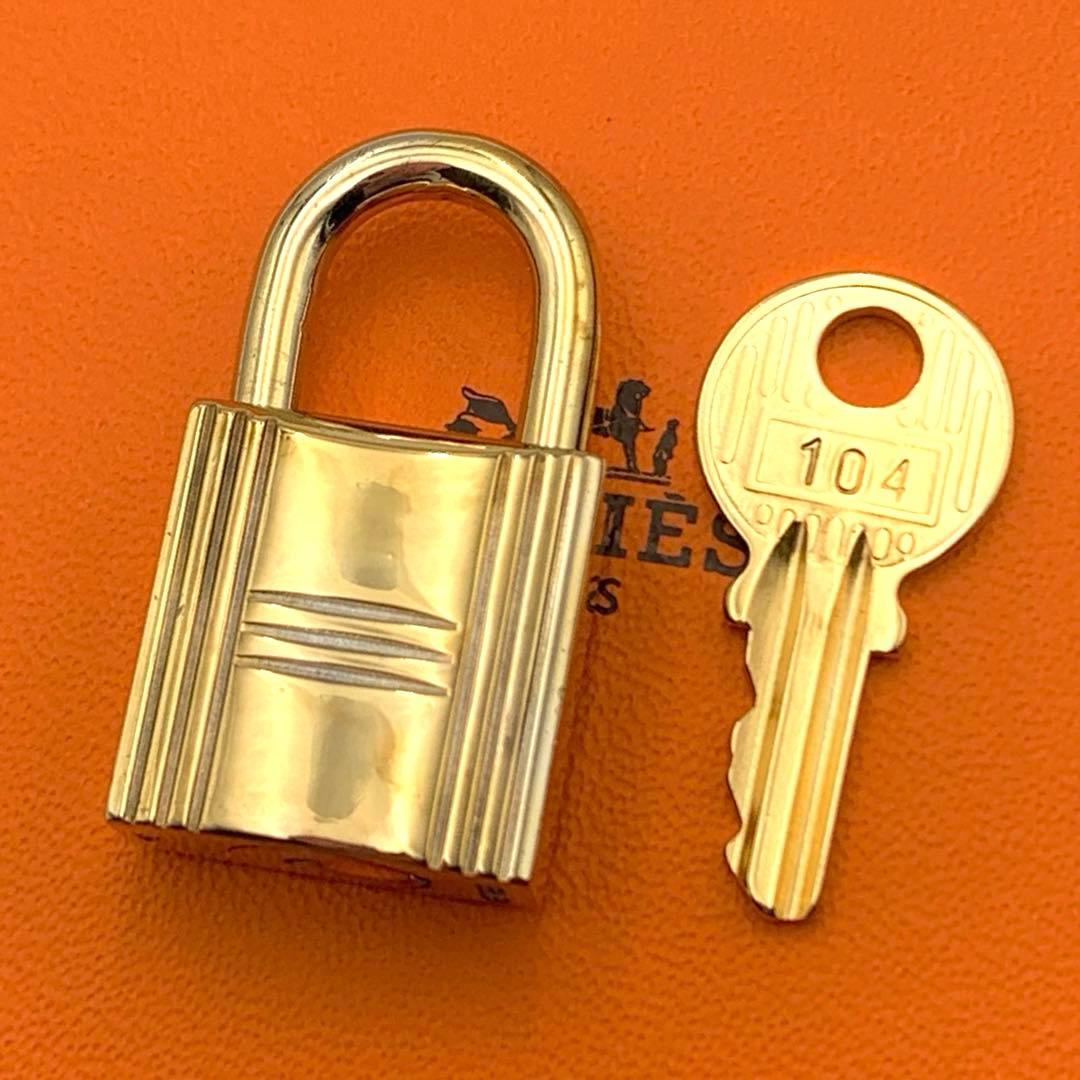 HERMESエルメス カデナ 104番 ゴールド 24Kメッキ 鍵付き 南京錠