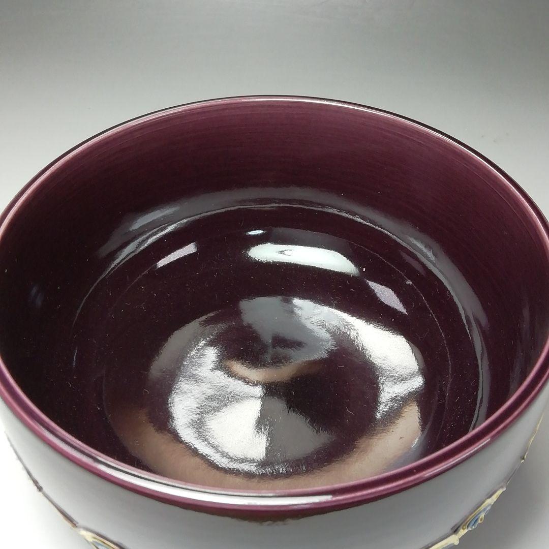 Ｓ７０８　皆具　『紫交趾　青海波』『平安　勝見永泉』　共箱　茶道具