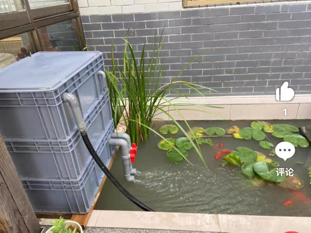 お任せ濾過材2段付き 池水槽用万能フィルター 最強濾過槽　外部式飼育濾過器装置