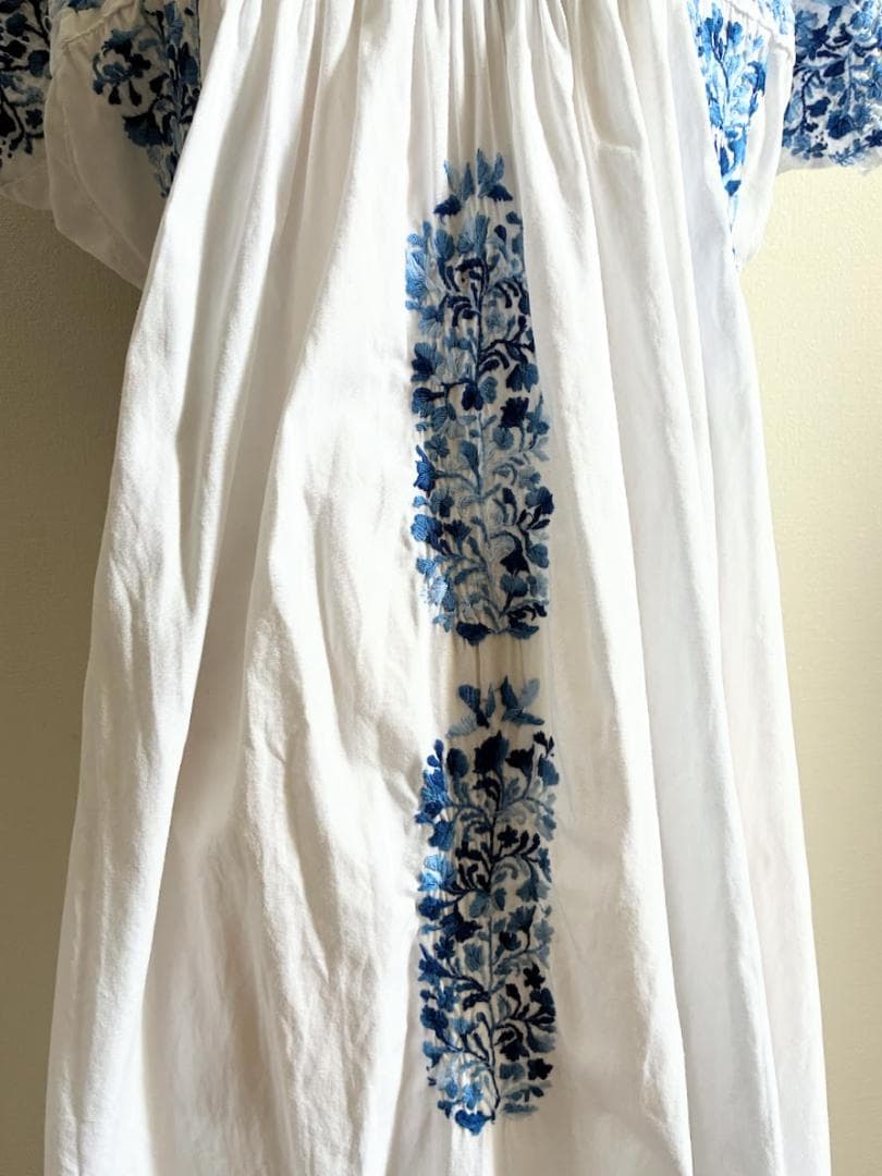 メキシカンヴィンテージサンアントニーノ手刺繍ワンピ/民族衣装/オトミ/オアハカ