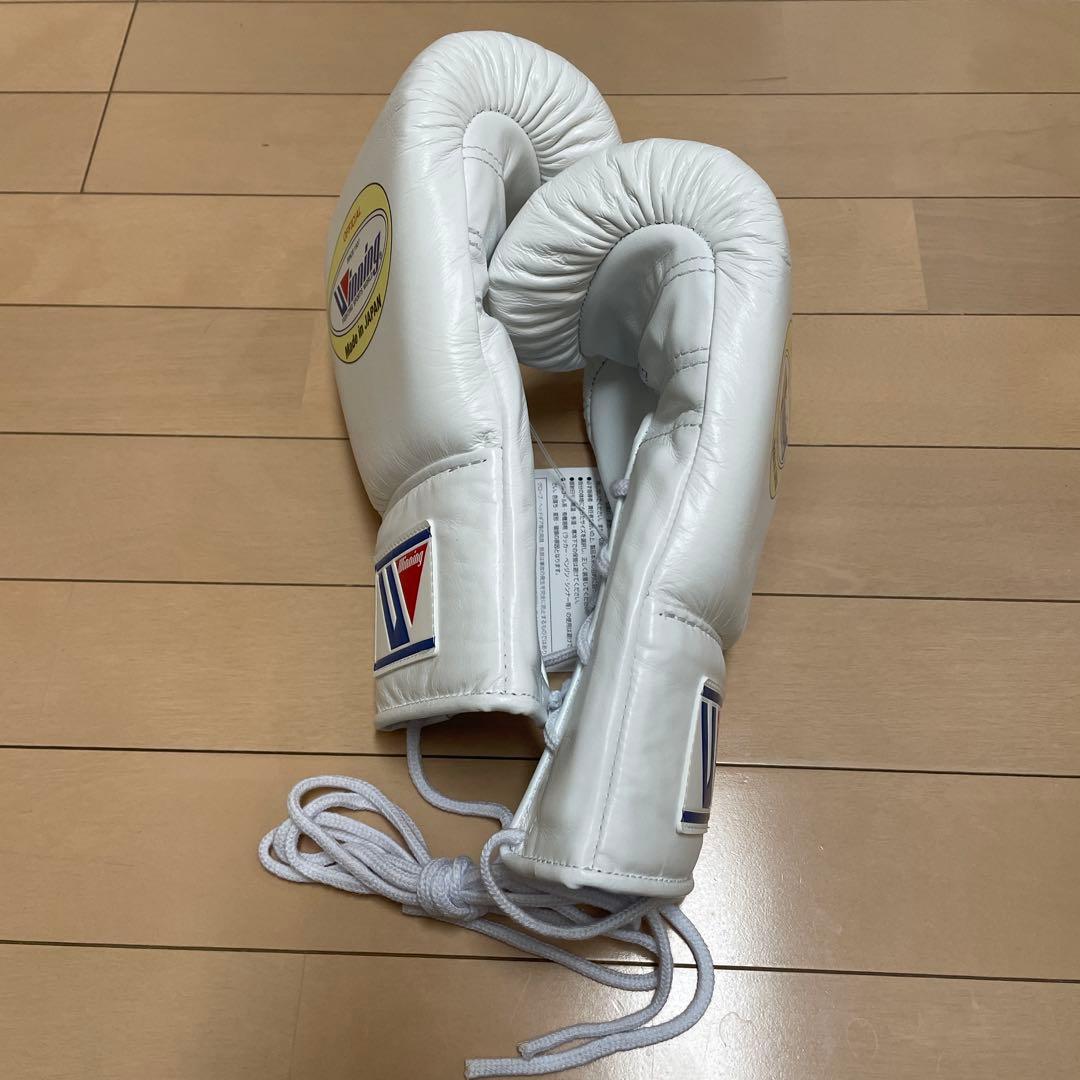新品即日発送 ウイニング 8オンスグローブ ホワイト 牛皮革製 MS-200