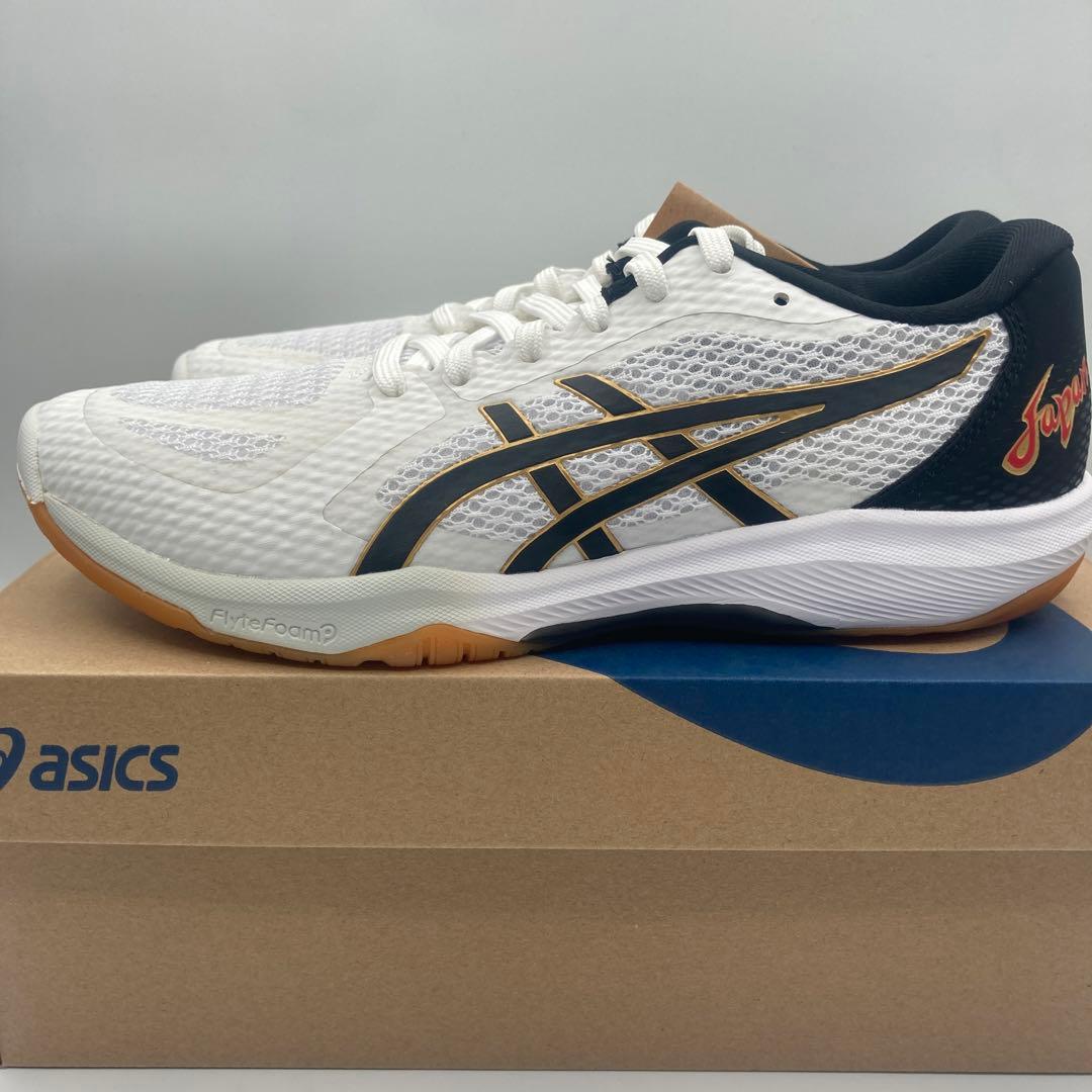 asics バレーボールシューズ ホワイト/ブラック/ゴールド　25.0㎝