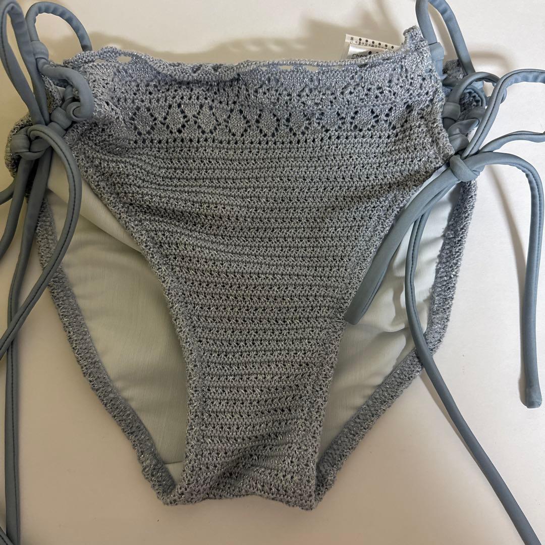 【超美品】ラメニット スカラップビキニ 盛れビキニ