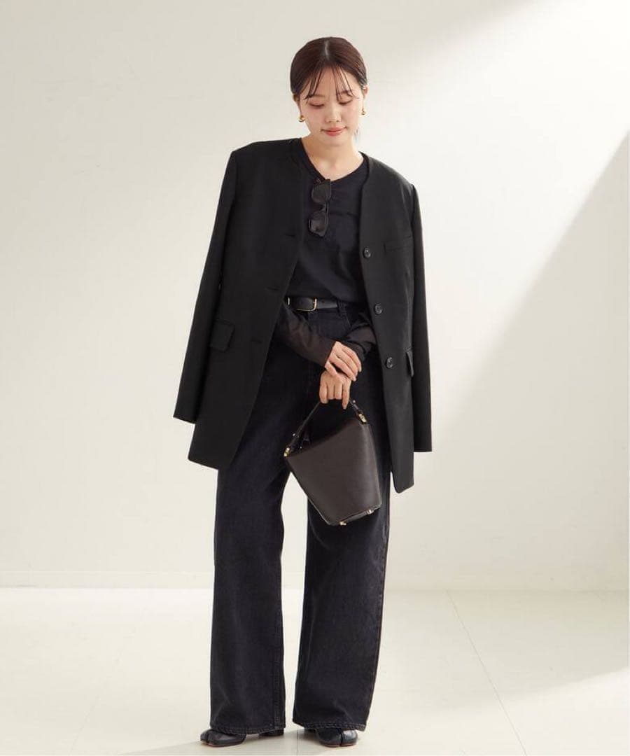 plage RIAM シェイプノーカラージャケット