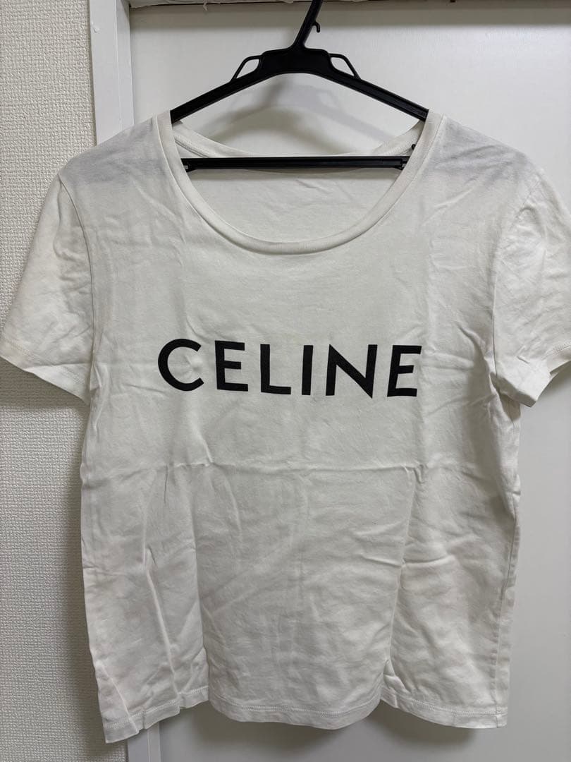 CELINE ホワイト Tシャツ