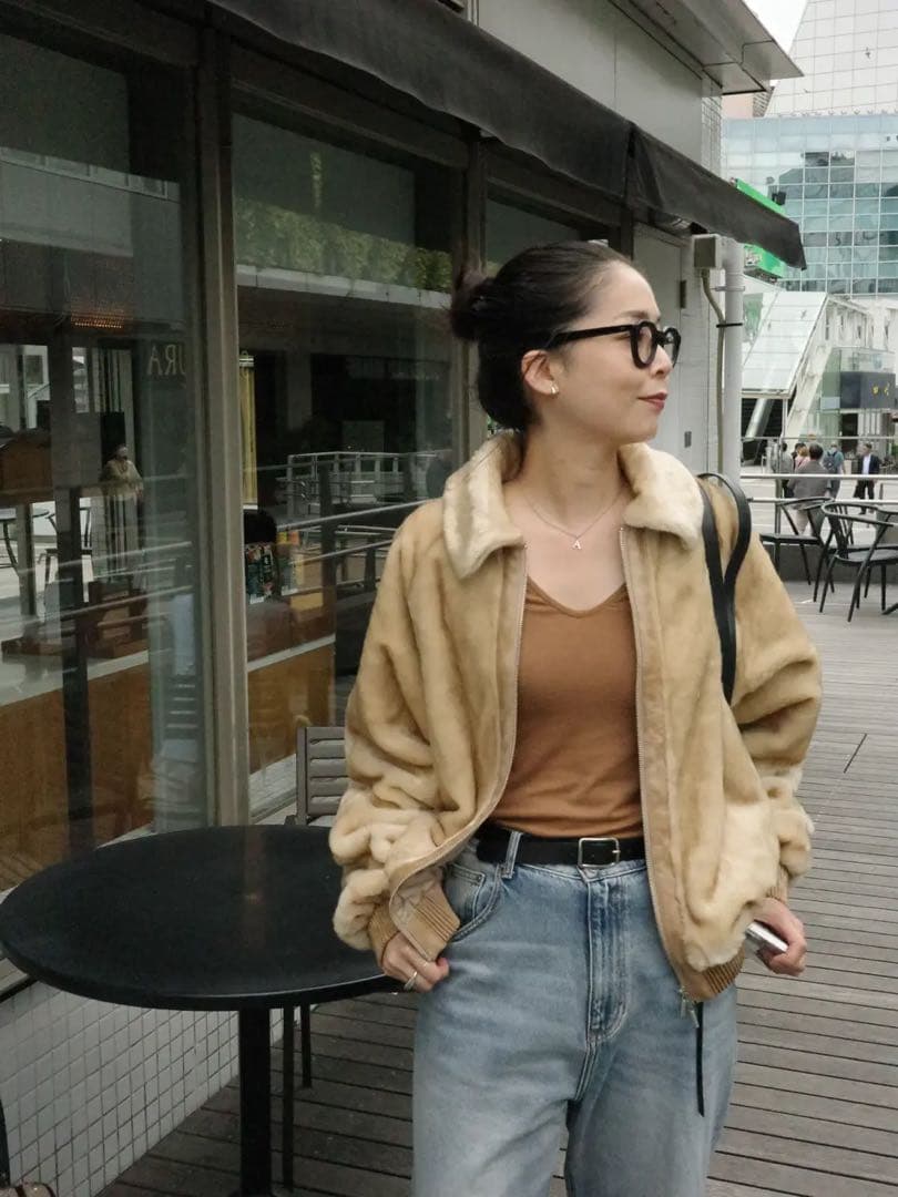 ジャケット・アウター AMERI vintage DESSERT CUP FUR BLOUSON