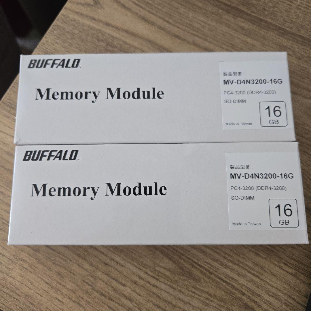BUFFALO MV-D4N320-16G 16GB×2 SODIMM メモリ
